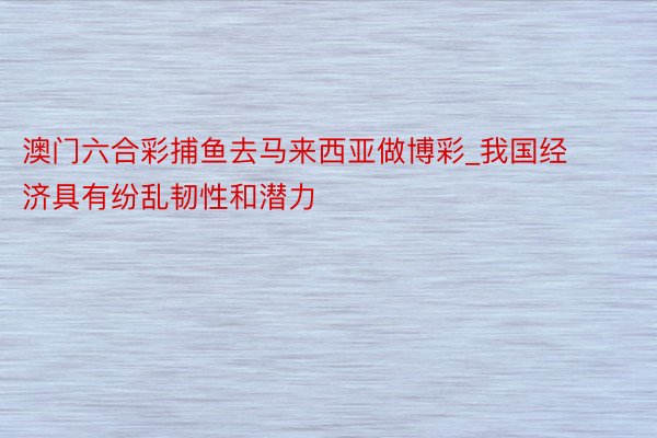 澳门六合彩捕鱼去马来西亚做博彩_我国经济具有纷乱韧性和潜力